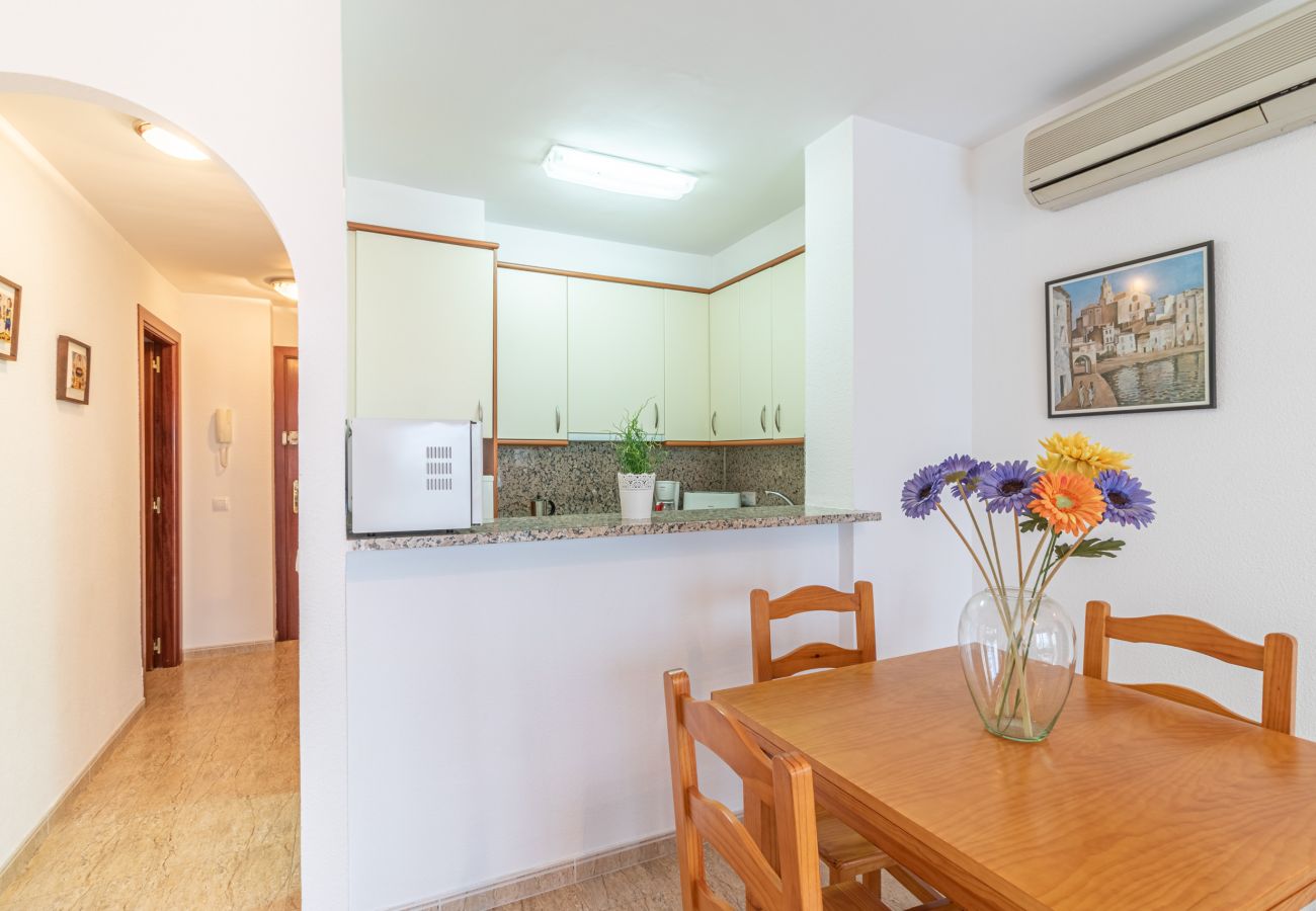 Ferienwohnung in Empuriabrava - 0089-MIRABLAU Ferienwohnung mit seitlichem Blick auf den Strand