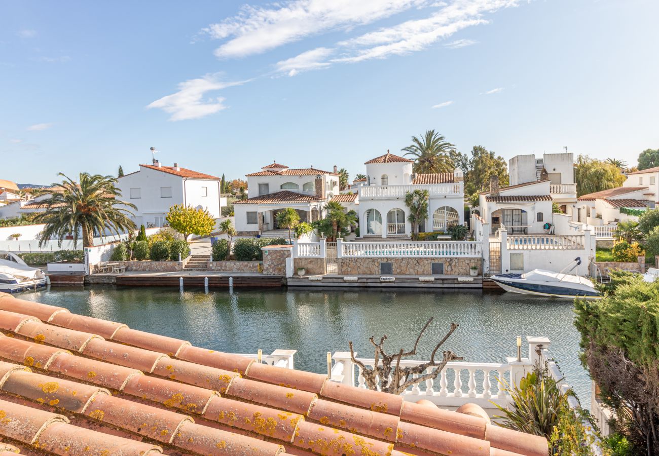 Villa à Empuriabrava - 0042-FLAMICELL Maison au canal avec piscine